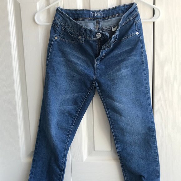 YMI Jean w/Bling Rolled Cuff Girls Size 10 - Picture 2 of 8